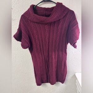 dressbarn Maroon Cowl Neck Sweater